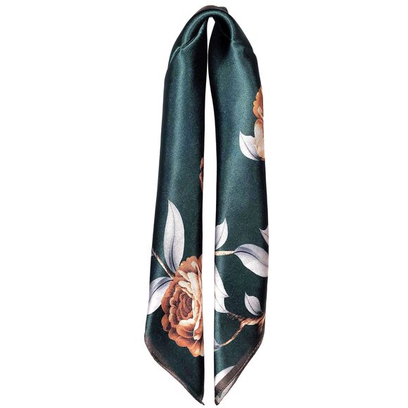 NWT Genuine 100% Mulberry Silk Satin Scarf 21"x21" Small Square Shawl 54621 - Picture 7 of 9